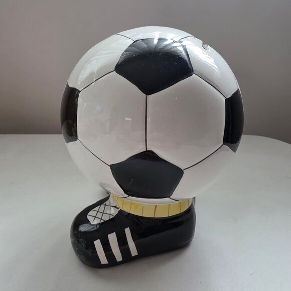 Vintage Soccer Ball Sports Coin Piggy Bank - Picture 5 of 7